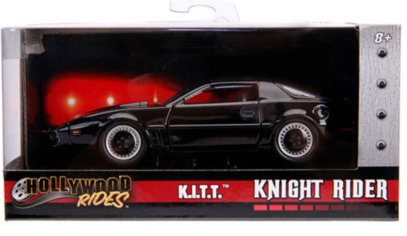 1982 Pontiac Firebird Trans Am Black K.I.T.T. "Knight Rider" (1982) TV Series "Hollywood Rides" Series 1/32 Diecast Model Car by Jada