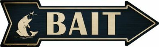 Bait Novelty Metal 5"x 17" Arrow Sign A-330
