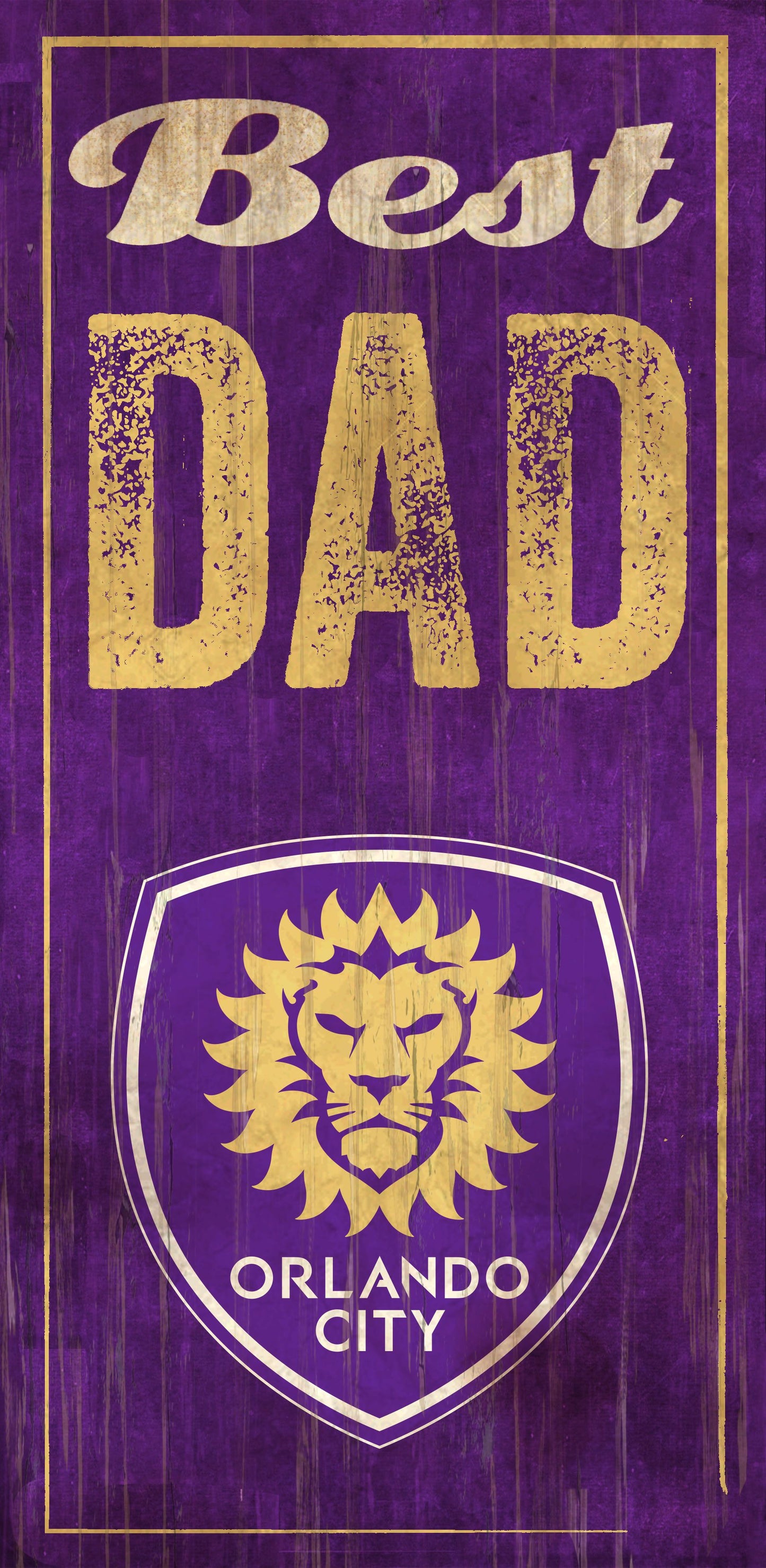 Orlando City Best Dad 6" x 12" Sign by Fan Creations