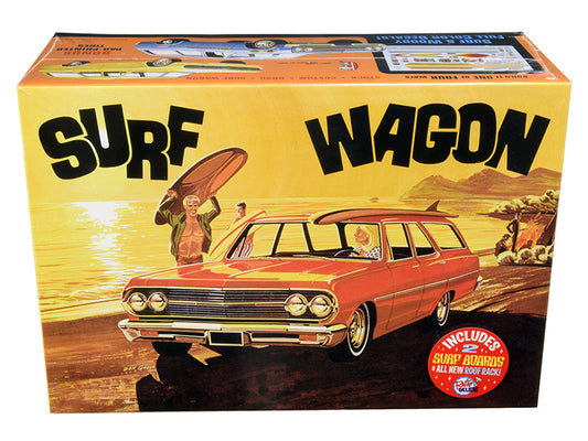 1965 Chevrolet Chevelle "Surf Wagon" with Two Surf Boards 4 in 1 Kit 1/25 Scale Model Kit Skill Level 2 by AMT