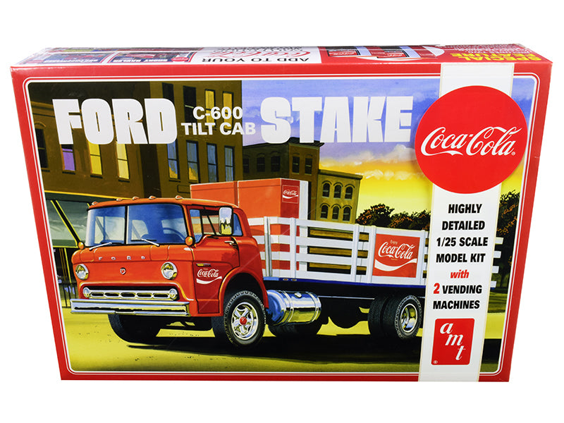 Ford C600 Stake Bed w/Coca-Cola Machines 1/25 Scale Model - Skill Level 3