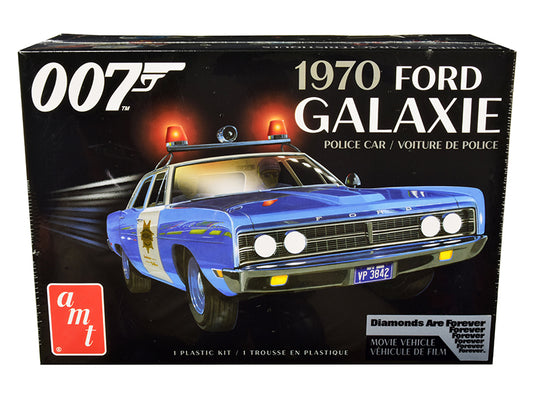 1970 Ford Galaxie Police Car "Las Vegas Metropolitan Police" "Diamonds Are Forever"  Movie (James Bond 007 Series) 1/25 Scale Model Kit Skill 2 by AMT