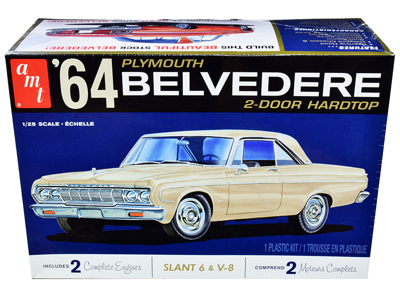 1964 Plymouth Belvedere Coupe Hardtop 1/25 Scale Model Kit Skill Level 2 by AMT