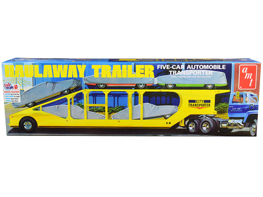 Haulaway Trailer Five-Car Automobile Transporter 1/25 Scale Model Kit by AMT - Skill Level 3