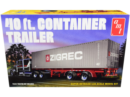 40' Container Trailer 1/24 Scale Model by AMT - Skill Level 3