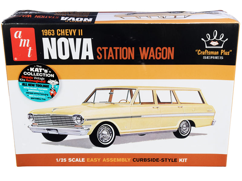1963 Chevrolet II Nova Station Wagon "Craftsman Plus Series" 1/25 Scale Model Kit -Skill 2 by AMT
