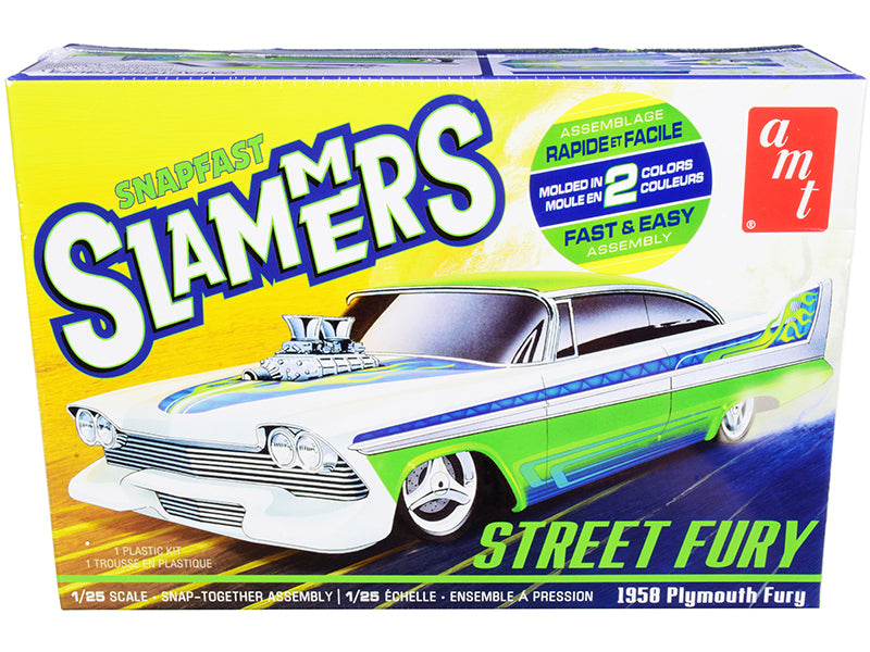 1958 Plymouth Street Fury "Slammers" 1/25 Scale Skill 1 Snap Model Kit by AMT