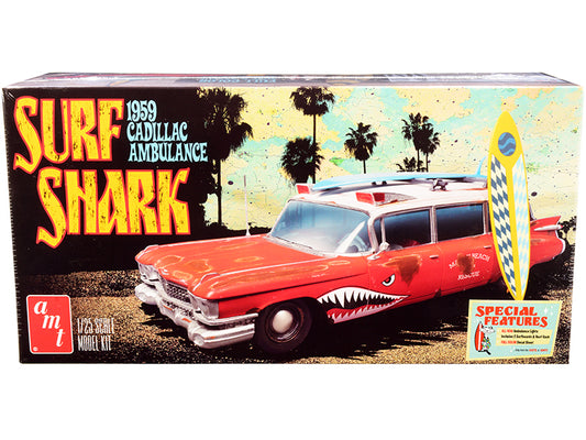 1959 Cadillac Ambulance "Surf Shark" 1/25 Scale Skill 2 Model Kit by AMT