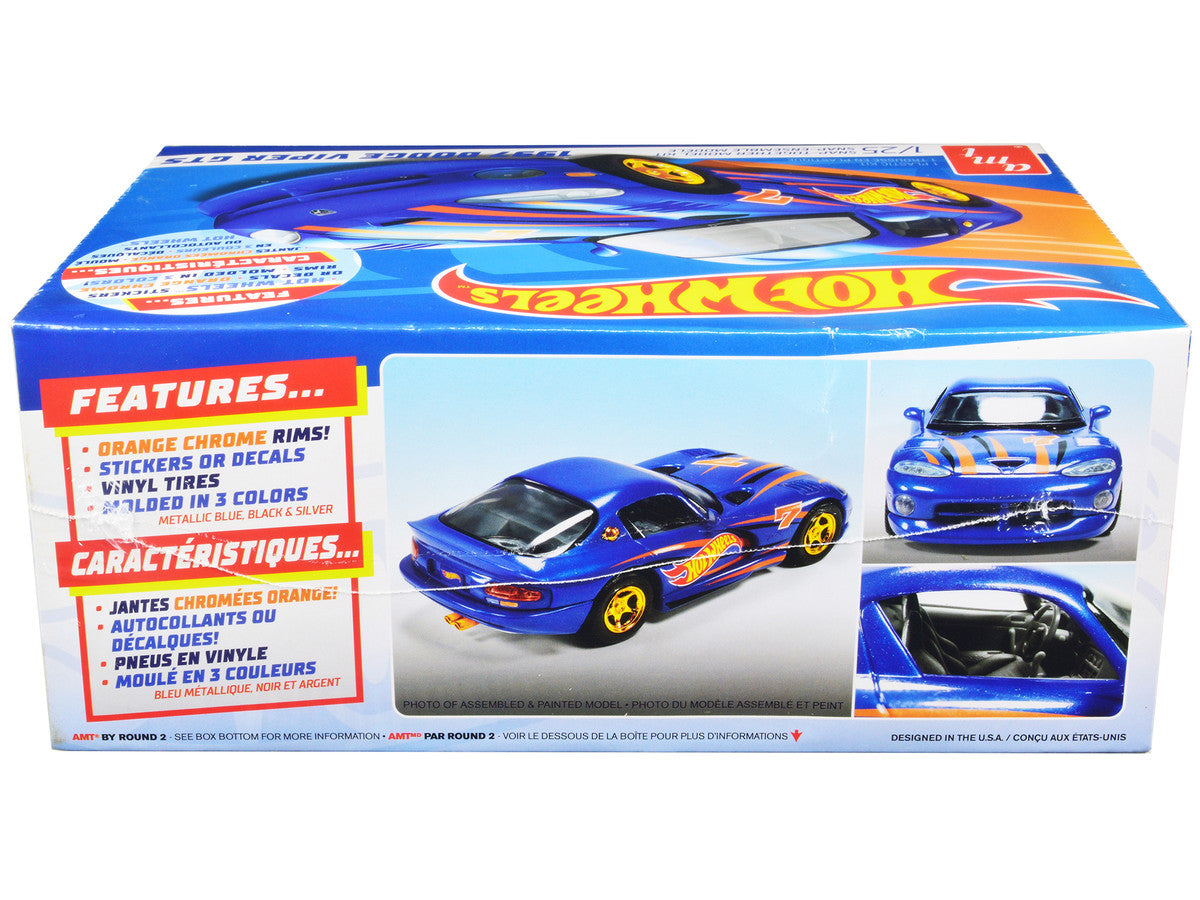 1997 Dodge Viper GTS "Hot Wheels" 1/25 Scale Snap Model Kit Model - Skill Level 1 by AMT