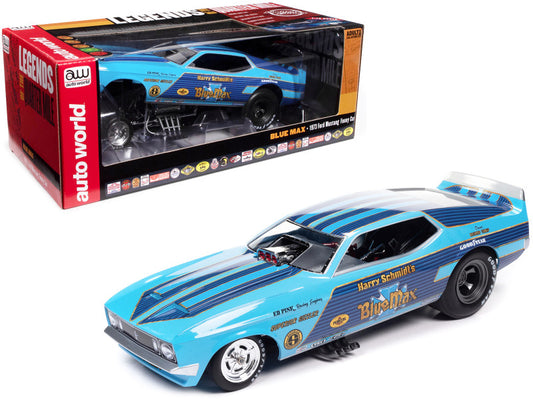 1973 Ford Mustang Funny Car "Harry Schmidt's Blue Max" "Legends of the Quarter Mile" Series 1/18 Diecast Model Car by Auto World