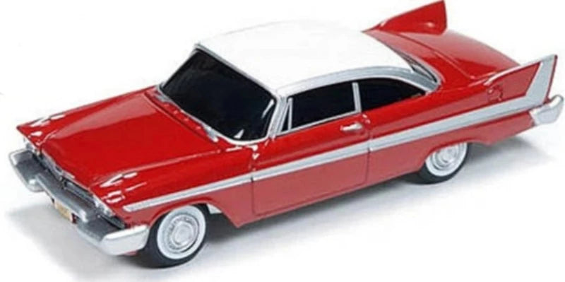 1958 Plymouth Fury Red with White Top "Christine" (1983) Movie 1/64 Diecast Model Car by Autoworld