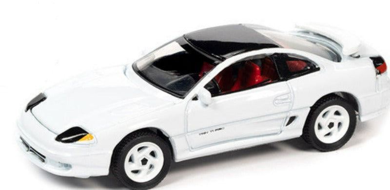 1992 Dodge Stealth R/T Twin Turbo White w/ Black Top & Red Interior "Modern Muscle" Limited Edition to 12040 pcs. 1/64 Diecast Model Car by Autoworld