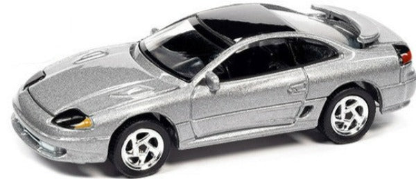 1993 Dodge Stealth R/T Silver Metallic with Black Top "Modern Muscle" Limited Edition to 14478 pieces Worldwide 1/64 Diecast Model Car by Auto World