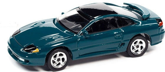 1993 Dodge Stealth R/T Peacock Green with Black Top "Modern Muscle" Limited Edition to 14478 pieces Worldwide 1/64 Diecast Model Car by Autoworld
