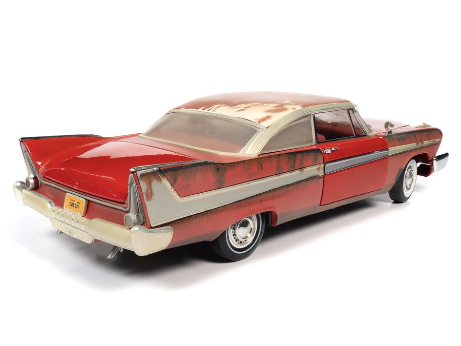 1958 Plymouth Fury Partially Restored Version "Christine" (1983) Movie 1/18 Diecast Model Car by Autoworld
