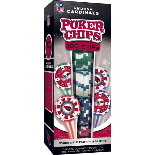 Arizona Cardinals Poker Chips 100 Piece Set by Masterpieces