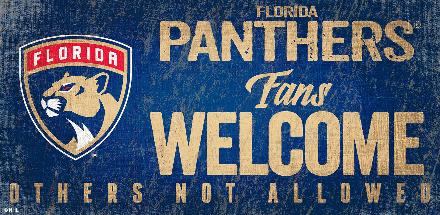 Florida Panthers Fans Welcome 6" x 12" Sign by Fan Creations