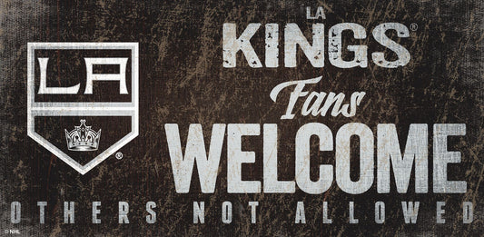 LA Kings Fans Welcome 6" x 12" Sign by Fan Creations