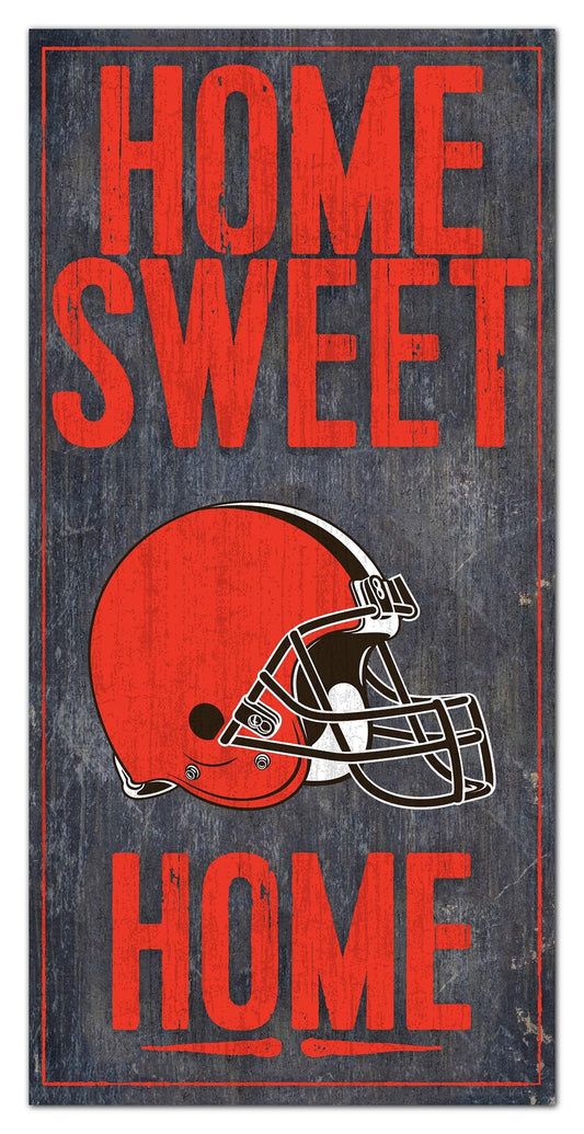 Cleveland Browns Home Sweet Home 6" x 12" Sign by Fan Creations