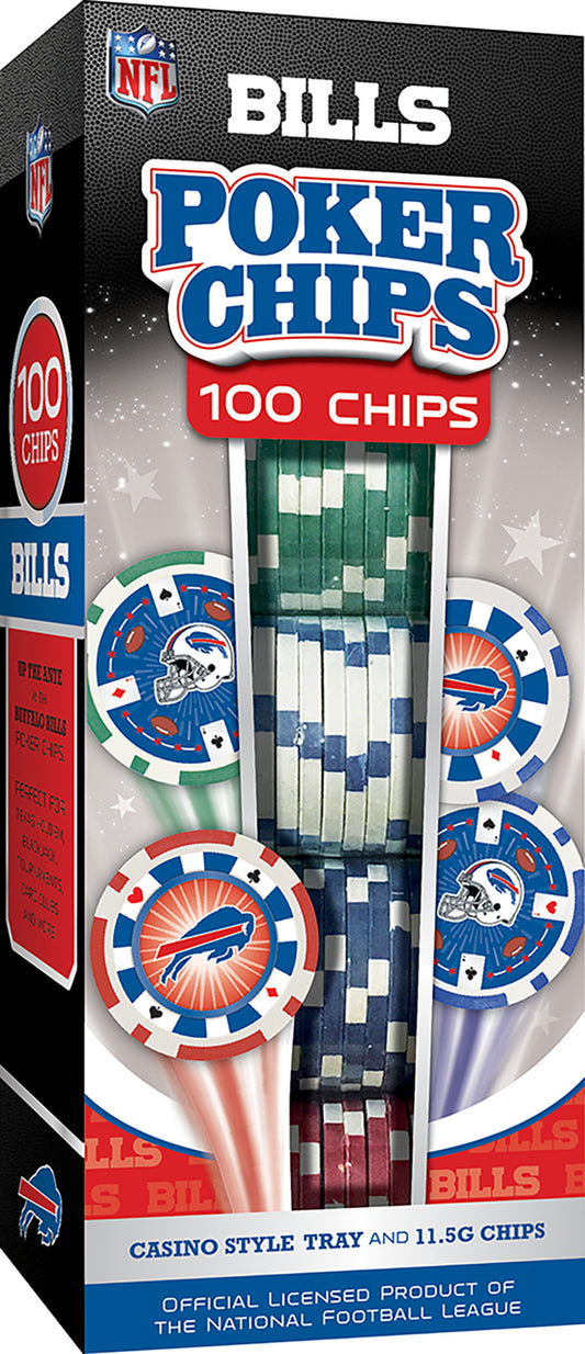 Buffalo Bills Poker Chips 100 Piece Set by Masterpieces