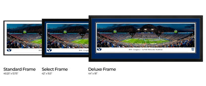 Brigham Young {BYU} Cougars Football Panoramic Poster - Night Game - LaVell Edwards Stadium Picture by Blakeway Panoramas