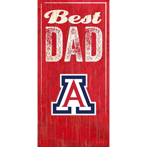 Arizona Wildcats Best Dad 6" x 12" Sign by Fan Creations