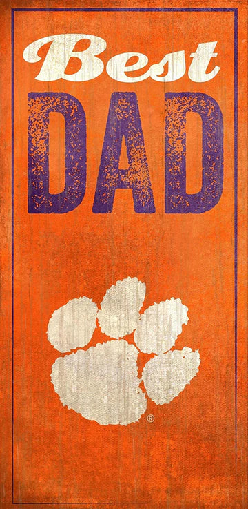Clemson Tigers Best Dad 6" x 12" Sign by Fan Creations