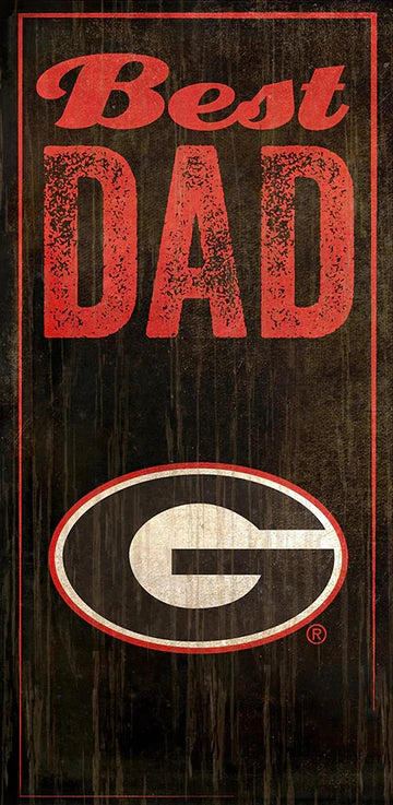 Georgia Bulldogs Best Dad 6" x 12" Sign by Fan Creations