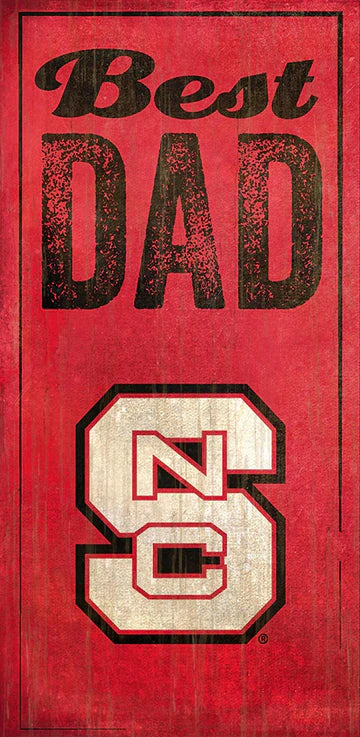 North Carolina State Wolfpack Best Dad 6" x 12" Sign by Fan Creations