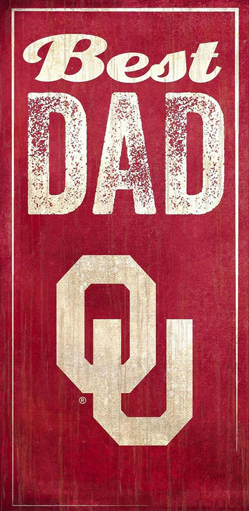 Oklahoma Sooners Best Dad 6" x 12" Sign by Fan Creations