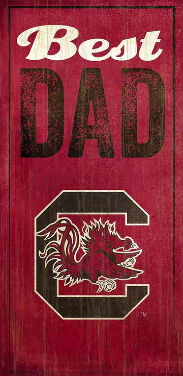 South Carolina Gamecocks Best Dad 6" x 12" Sign by Fan Creations