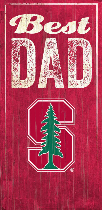 Stanford Cardinal Best Dad 6" x 12" Sign by Fan Creations