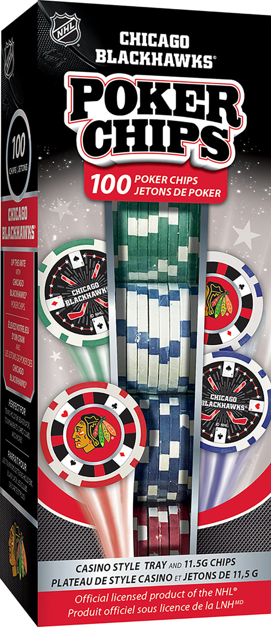 Chicago Blackhawks Poker Chips 100 Piece Set by Masterpieces