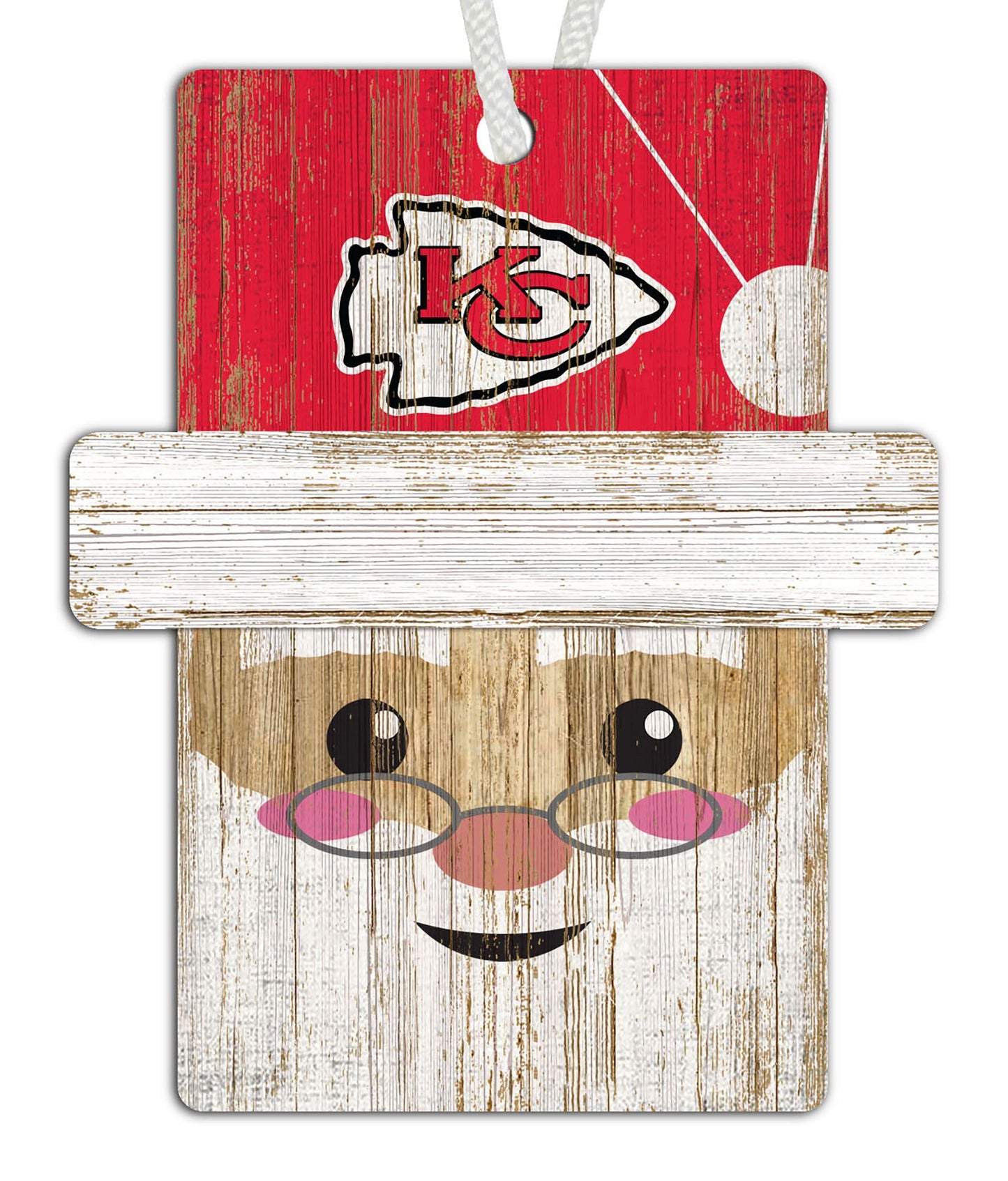 Kansas City Chiefs Santa Ornament by Fan Creations