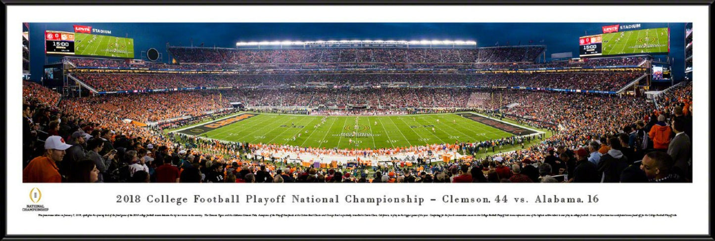 2019 College Football Playoff National Championship Panorama - Kickoff Poster - Clemson vs Alabama Blakeway Panoramas