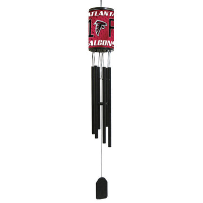 Atlanta Falcons NFL Wind Chime by GTEI, 33" long, features team colors and graphics, 6 aluminum flutes, metal construction, officially licensed.