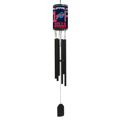  Buffalo Bills NFL Wind Chime: 33" metal chime, team colors, 6 aluminum flutes. Weather-resistant. Officially licensed by NFL