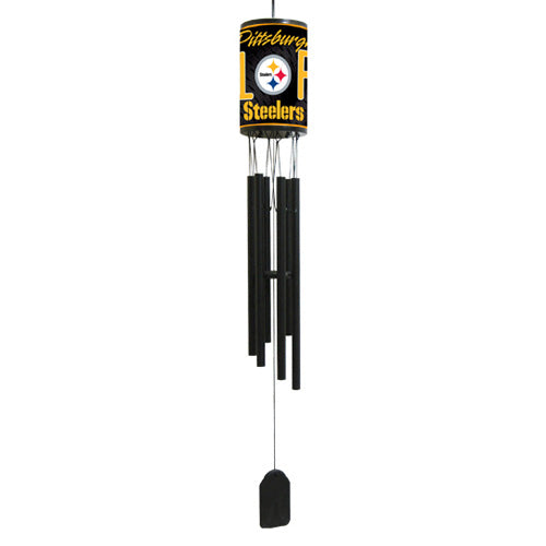 Pittsburgh Steelers windchime with 6 metal flutes