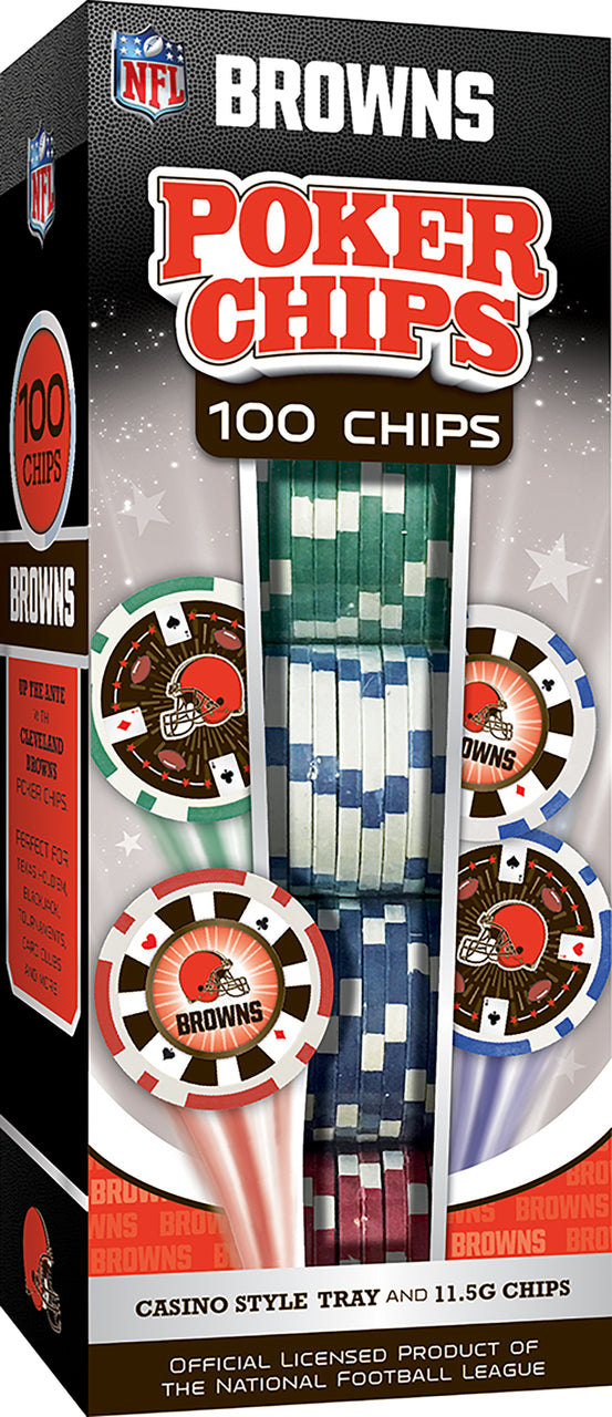 Cleveland Browns Poker Chips 100 Piece Set by Masterpieces