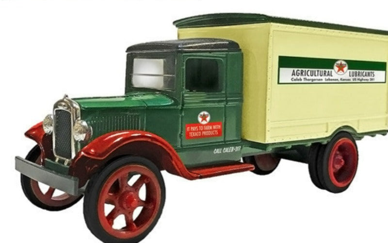 1931 Hawkeye Texaco Diecast Delivery Truck, 'Agricultural Lubricants.' 1/34 Scale by Autoworld. Part of 'The Brands of Texaco Series'.