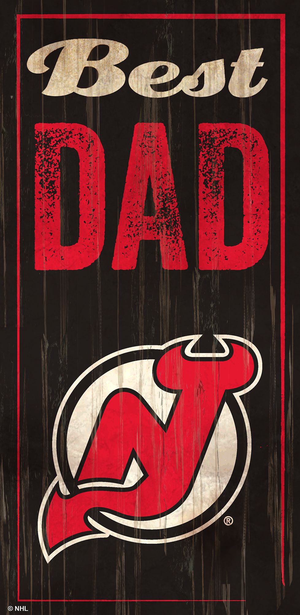 New Jersey Devils Best Dad Sign by Fan Creations