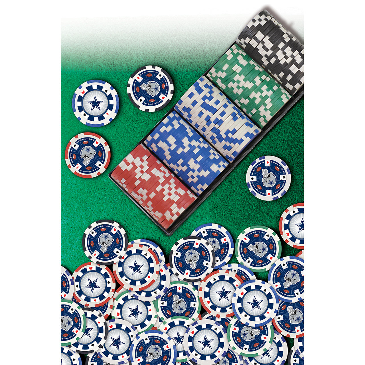 Dallas Cowboys Poker Chips 100 Piece Set by Masterpieces