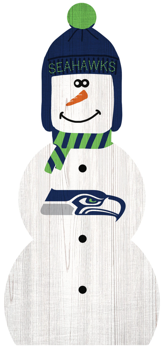 Seattle Seahawks 31" Snowman Leaner by Fan Creations