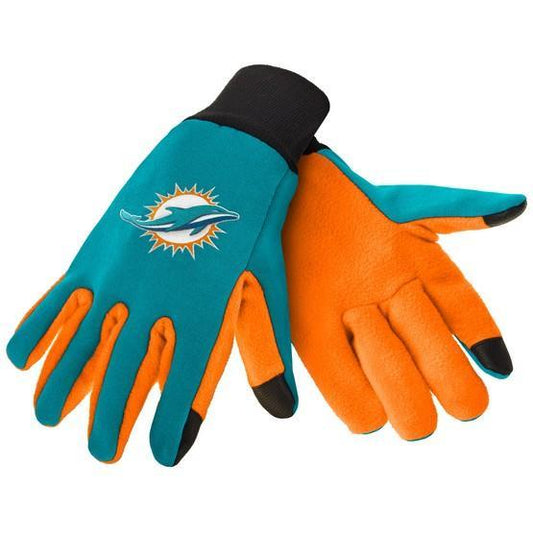 Miami Dolphins Color Texting Gloves by FOCO