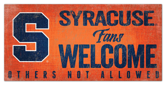 Syracuse Orange Fans Welcome 6" x 12" Sign by Fan Creations
