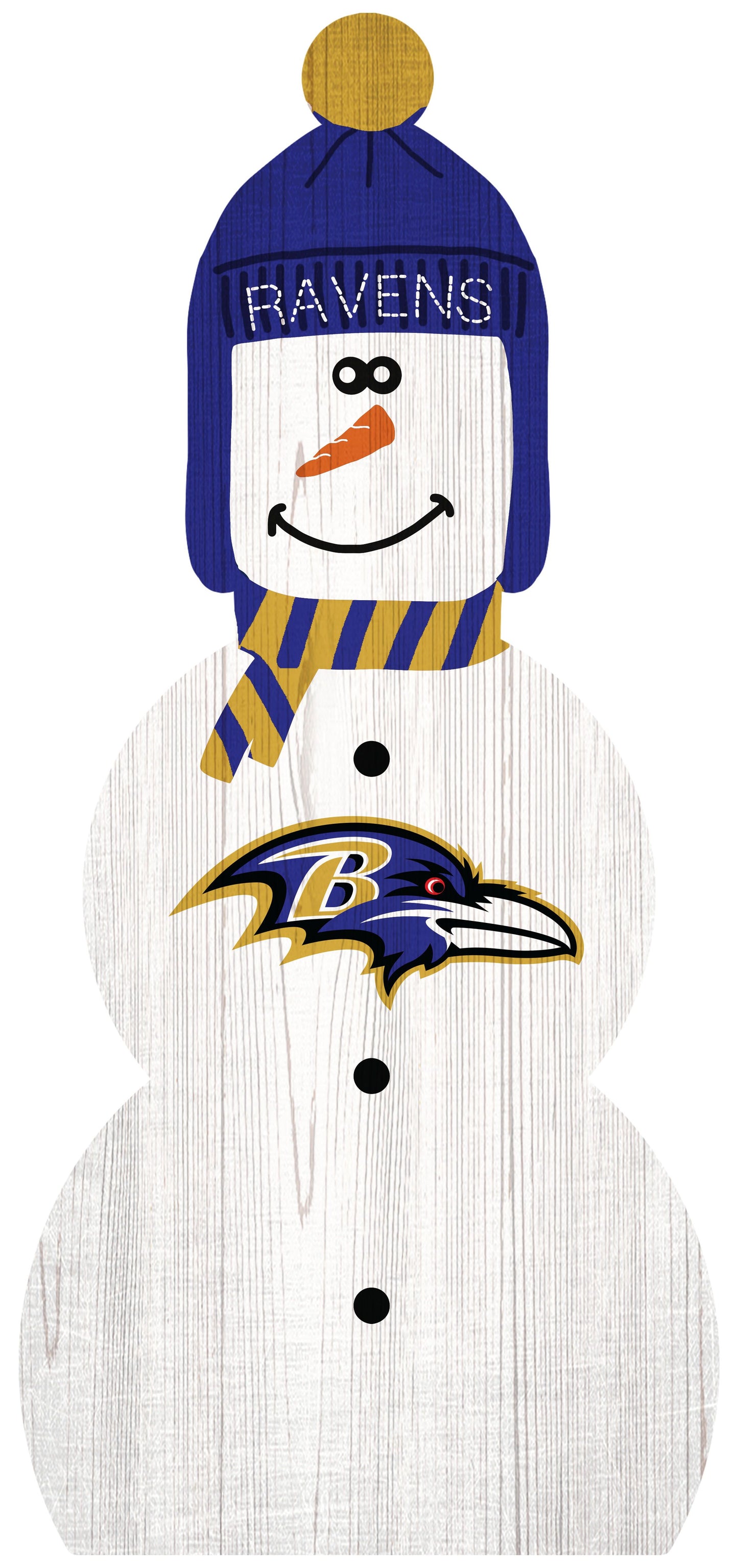 Baltimore Ravens 31" Snowman Leaner by Fan Creations