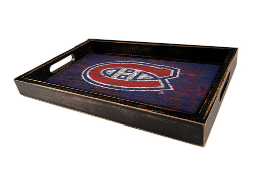 Montreal Canadiens Distressed Serving Tray with Team Color by Fan Creations