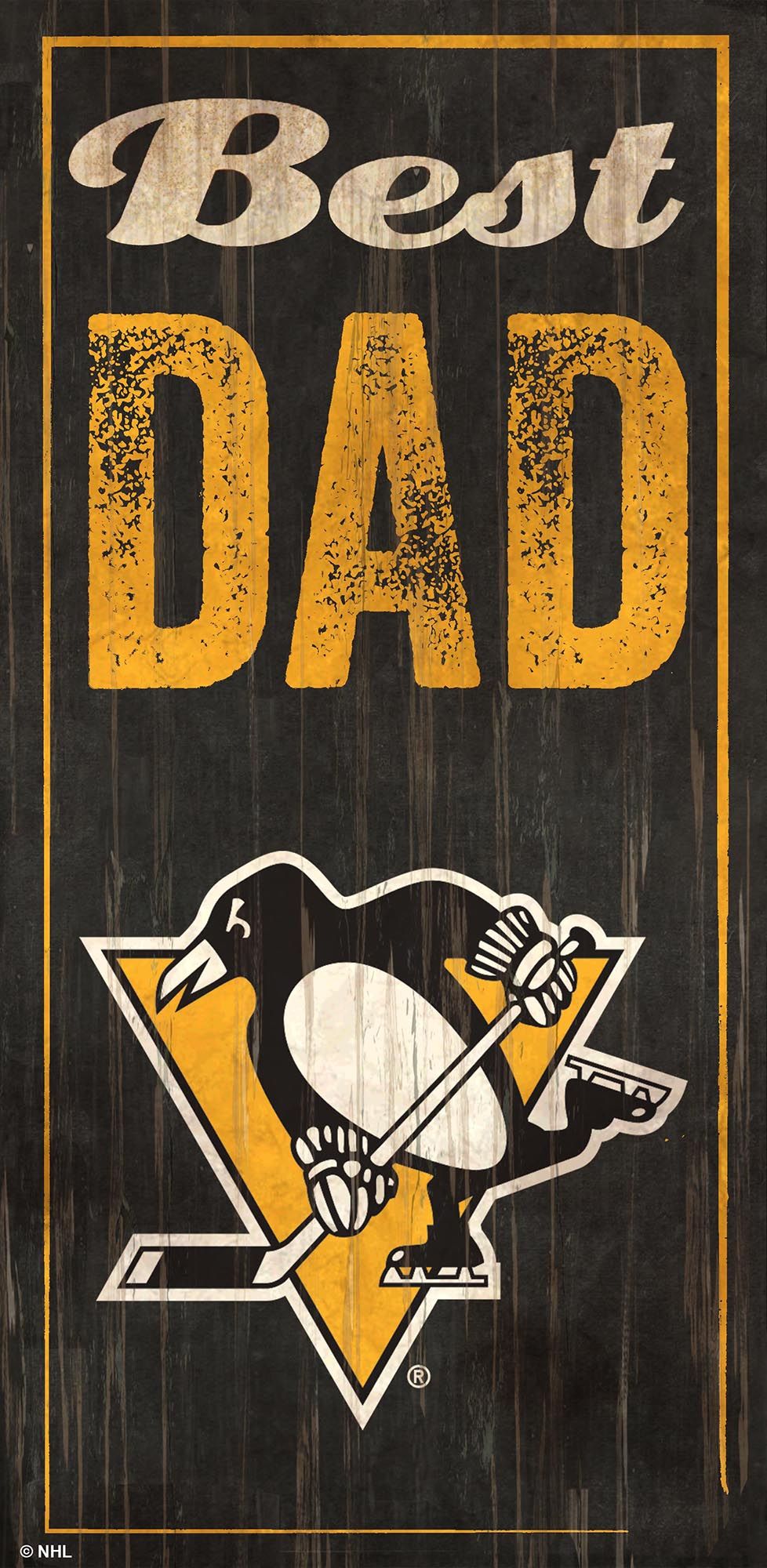 Pittsburgh Penguins Best Dad Sign by Fan Creations