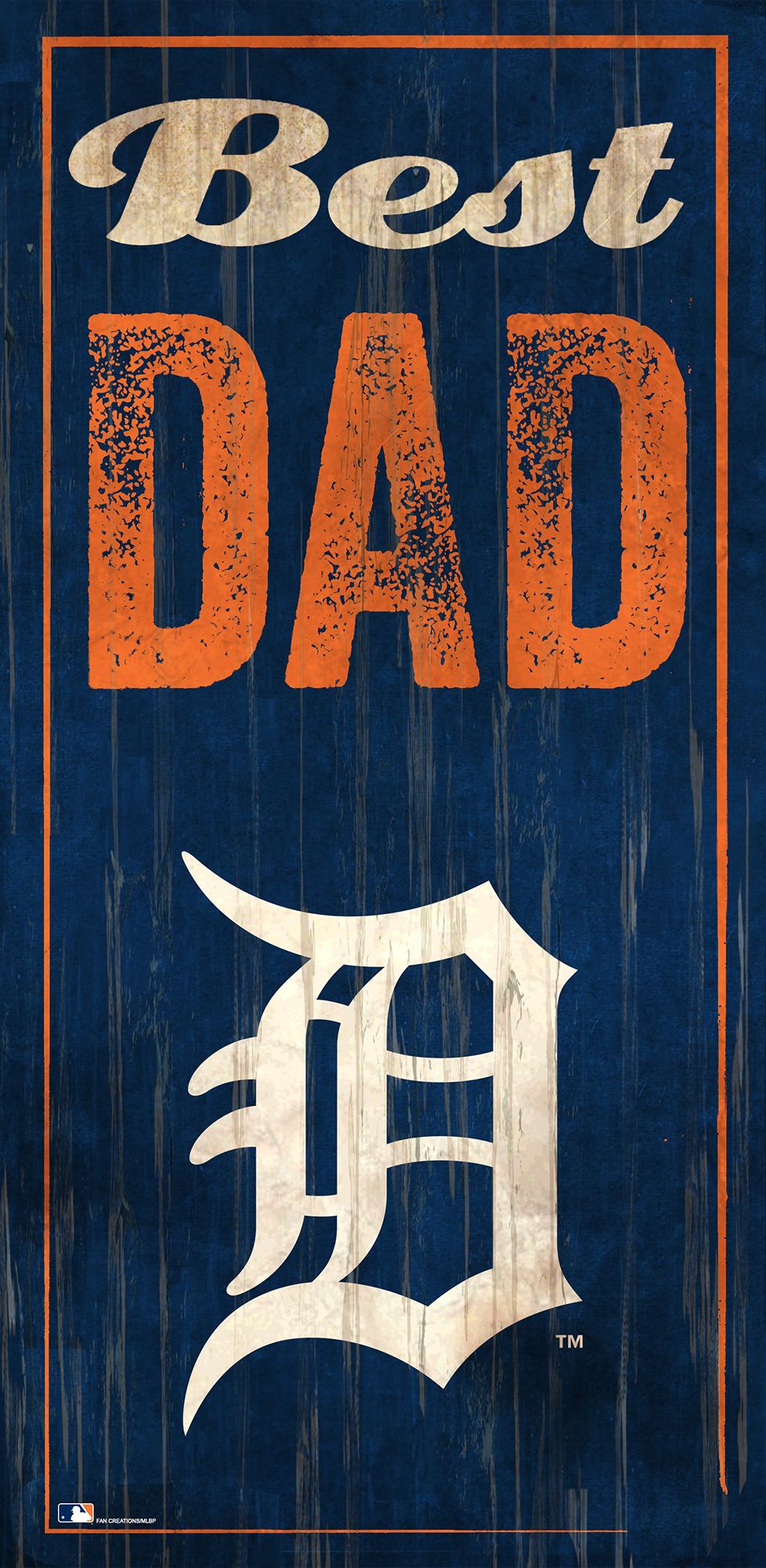 Detroit Tigers Best Dad 6" x 12" Sign by Fan Creations