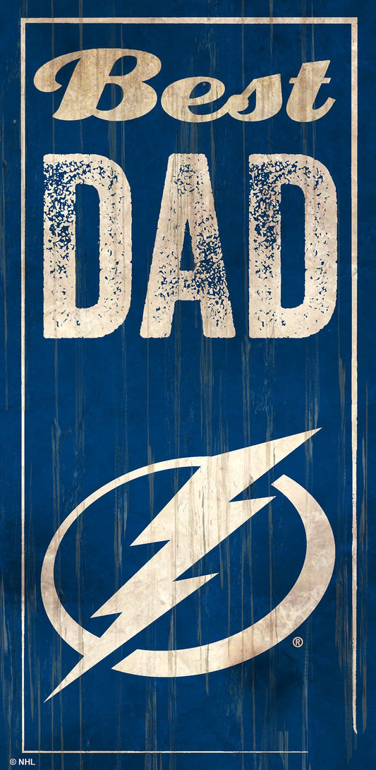 Tampa Bay Lightning Best Dad Sign by Fan Creations